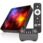 2026 Upgraded Android 14 TV Box 4GB RAM 128GB ROM, 8K HDR Video, Dual-Band 2.4G/5G WiFi, BT 5.0, HDMI Wire & Wireless Keyboard, Home Media Player