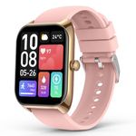 Smart Watch(Answer/Make Call), 2.02" Smartwatch with Blood Pressure Blood Oxygen Heart Rate Sleep Monitor, IP68 Waterproof Fitness Tracker 100+ Sports Modes Compatible with iOS Android for Women Men