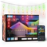 Govee Icicle Lights, Smart RGBIC Halloween Icicle Lights for Outside, 33ft with 400 LEDs Christmas Lights, IP65 Waterproof, Music Sync, Voice Control, 78+ Scene Modes for Holiday Outdoor Indoor Decor