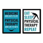 JABSY Physiotheraphy Clinic Hospital Motivational Framed Poster | Best for Physiotherapist Doctor Gift (A4 Size) (Pack of 02)