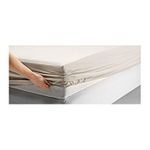 Ikea Cotton 144 TC Fitted Bedsheet (79"X63"_Beige)