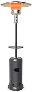 Tangkula 50,000 BTU Propane Patio Heater with Wheels, Outdoor Heaters for Patio with Shelf Tabletop, Stainless Steel Burner, Auto Shut Off & Tip-Over Protection, Portable Patio Heaters for Outdoor Use