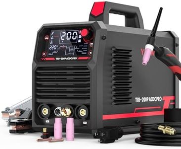 YESWELDER 200A AC/DC Aluminum Tig Welder with Pulse Large LED Display, Digital Inverter STICK/TIG 110/220V Dual Voltage TIG Welding Machine TIG-200P ACDC