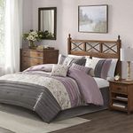 Madison Park All Season Set, Matching Bed Skirt, Decorative Pillows, Polyester, Purple, King(104"x92")