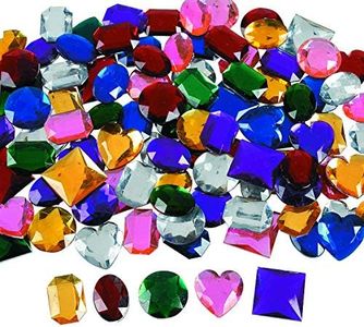 Assorted Colors & Styles Bulk Jumbo Self-Adhesive Jewels - 100 Pc (1") - Perfect for DIY Arts & Crafts Projects