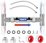 Frutlait Sensor Valve Kit for Instant Hot Water Recirculating Pump, 304 Stainless Steel Bypass Valve, Replaces Plastic Versions (367010, 595926, WP596816), Flexible Swivel Joints on Both Ends