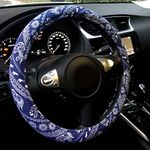 Automotive Ethnic Flax Cloth Cute Elephant Universal Car Steering Wheel Cover