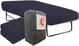 Cot Sheet 30" x 80" x 9" for Camping - 2 Piece Cot Fitted Sheet - Narrow Twin/Camp Rvs Bunk/Guest Beds/Camping Cot/Travel Trailers/Spilt Queen Bed, Navy Blue Solid