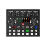 DJ Mixer Sound Card,Dual Channel Multifunctional Sound Mixer Kit,Live Sound Card Professional Audio Mixer Sound Board,PC Recording Vlog Living Broadcast Live Streaming