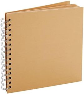 Juvale 80 Pages Hardcover Kraft Scrapbook Albums, Multi-Purpose Brown Paper Notebook for Arts and Crafts, Blank Page Journal for Scrapbooking, Crafting, Creating Artworks and Journaling (8x8 Inches)