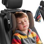 zorunowa Car Headrest Pillow, 4-Way Adjustable Car Headrest,Thickened Memory Foam Road Pal Headrest, Neck Support Pillow, U- Shaped Design, Travel Car Sleeping,Suitable for Kids and Adults(Brown)