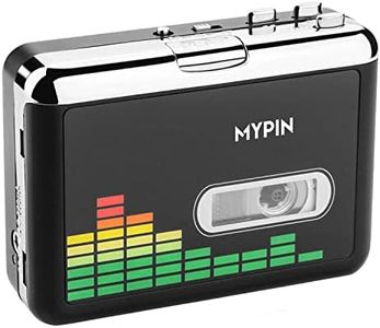 USB Cassette to MP3 Converter, Portable Walkman Cassette Audio Music Player Tape-to-MP3 Converter with Earphones, Volume Control, Auto Reverse, No PC Required