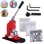 Mophorn 44mm Button Maker 1.73 Button and Badge Maker Machine Button Maker Press Punch Press Machine with 1000 Buttons(1000pcs)