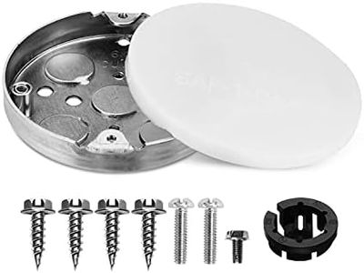 OHLECTRIC Saf-T-Pan Ceiling Fan Mounting Bracket & Ceiling Light Box | 6" Cubic Wiring Capacity, 1/2" Deep Ceiling Pan | Romex & Conduit Installation| Ideal for Contractors & Electricians