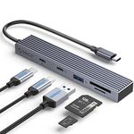 USB C 3.2 Hub, ORICO 4 Ports USB 3.2 Gen 2 USB C Adapter with 100W Power Delivery, USB C, USB A, SD/TF, 10Gbps USB Hub Multiport Adapter for Laptop, MacBook Air/Pro, iMac, and More Type C Devices