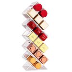 JessLab Lipstick Organizers and Storage, Acrylic Lipstick Holder Lip Gloss Tower Clear Cosmetic Fish Sticks Lip Makeup Organizer Lip Stick Storage for Bathroom Vanity Countertop, 16 Slots