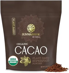 Pure Cacao Powder Organic Unsweetened | Premium USDA Organic Cacao Powder for Baking Smoothies and Hot Chocolate | Non-Alkalized No Added Sugar Non-GMO Gluten Free Vegan & Kosher 455g Pouch 91 Serving