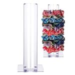 Scrunchie Holder Stand Acrylic Scrunchy Display Clear Hair Tie Accessories Organizer for VSCO Girls Stuff for Teen Girls Gifts Clear Ponytail Holders Acrylic Scrunchie Holder Stand