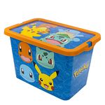 Stor Pokemon Storage Box Container with Click Lock Lid, For Kids, Bedroom, Playroom, Toys, BPA Free (7 Litre)