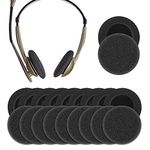 Geekria 10 Pairs 2 Inch (50mm) QuickFit Foam Replacement Ear Pads for AKG Koss Logitech Plantronics Rapoo Sennheiser Sony Headphones Earpads, Headset Ear Cushion Repair Parts (Black)