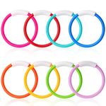 JOYIN Dive Rings Pool Toys, 8 Pcs Colorful Pool Rings for Kids, Underwater Training Pool Diving Rings, Swimming Pool Dive Ring Toy for Kids Gifts Summer Swim Water Fun Pool Games(Diving Rings)