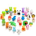 Puzzle Erasers Animal Erasers【32 Piece】Random Interesting Fancy Pencil Eraser Pack,Good Gifts for Party Favours, Erasers Toy Collection for School Supplies