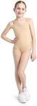 Capezio Kids Camisole Leotard w/Adjustable Straps, Nude,