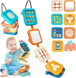 weirtoya Baby Busy Board for 1 Year Old, Montessori Toys for 1 Year Old Toddler Toys Travel Activities Busy Cube Gifts for Baby Boy Girl My First Montessori Busy Board