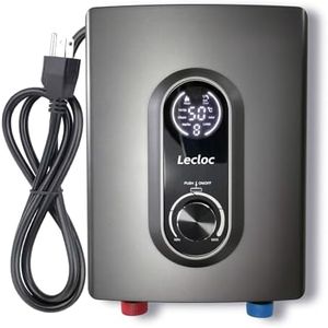 LECLOC 3kW 120V Mini Instant Hot Water Heater Under Sink, Enlarged LED Digital Display, Knob Control, Multi-protection, IPX4, 30-55℃ Thermostatic Point of Use Electric Tankless Water Heater with Plug