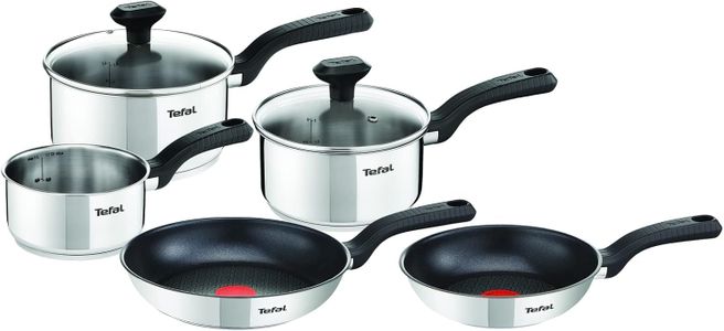 Tefal Comfort Max 5-Piece Cookware Set – Stainless Steel Pots & Pans