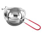 JEMESI 680ML Stainless Steel Double Boiler Pot with Heat Resistant Handle, Melting Pot for Melting Chocolate, Butter, Candy, Soap, Candle Making and More