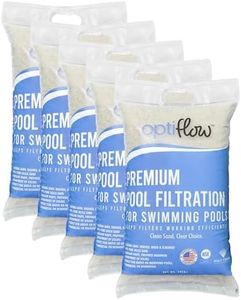 OptiFlow 5-Pack Pool Filter Sand, Premium Filtration with Pure Silica Formula, 50 Lbs - Swimming Pool System Accessories and Supplies for Cleaning and Maintenance