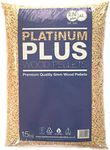Platinum Plus Wood Pellets | Ideal for Ooni Pizza Oven, Ninja Woodfire Outdoor Grill, Pellet Stove and more | Pizza Oven Accessories | EnPlus A1 Certified | 6mm Wood Pellets | 15kg Bag