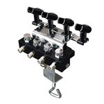 TOGUSH Airbrush Holder Holds up to 4 Airbrushes with Adjustable Air Pressure Switch