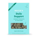 Bocce’s Bakery Breath Daily Support Treats for Dogs, Wheat-Free Dog Treats, Made with Real Ingredients, Baked in The USA, Supports Oral Health, All-Natural Apple & Mint Biscuits, 12 oz