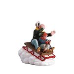 Lemax 52084 Village Collection Accessory - Figurine Sledding with Gramps by Lemax