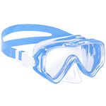 COOLOO Kids Swimming Goggles with Nose Cover, Anti-Fog Empered Glass Kids Snorkel Swimming Diving Scuba Mask, 180 Wide View Clear Lens Silicone Rubber Leakproof Swim Mask for 4-14 Boys Girls