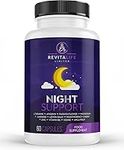 Revitalife Sleep Supplement | Award Winning Natural Herbal Sleep Aid | Chamomile, L-Glycine, L-Theanine, Magnesium, Zinc, Vitamin B, Passion Flower, Montmorency Cherry | 60 Vegan Capsule