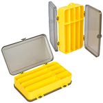 Mikihat Fishing Accessories Storage Box, Fishing Tackle Boxes Transparent Plastic Tackle Box Storage Organizer Case Fishing Lure Box with Compartments Waterproof Fishing Accessories Storage Boxes