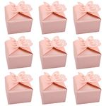 MOROBOR Butterfly Candy Boxes,50pcs Pink Butterfly Party Wedding Favour Boxes Decoration Sweets Boxes Party Gift Boxes for Wedding, Birthday, Baby Shower, Christmas, Party