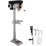 JoanKaren 15 Inch Floor Drill Press, 7.5 Amp 120V Pure Copper Motor, 288-3084 RPM Variable Speed Cast Iron Bench Drill Press, 0-45 Degree Tilting Worktable, Tabletop Drilling Machine for Wood Metal