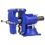 Yost Vises 750-DI 5-Inch Heavy-Duty Multi-Jaw Rotating Combination Pipe and Bench Vise with 360-Degree Swivel Base and Head