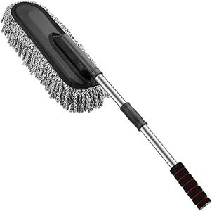 NEXAR Microfiber Car Cleaning Soft Brush Ideal as Mop Duster, Washing Brush with Long Handle, Dust Cleaner Car Wash Brush with Handle, Soft Brush Scratch Free, Cleaning Dashboard Curved Design