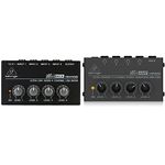 Behringer MICROMIX MX400 Ultra Low-Noise 4-Channel Line Mixer, Black & MICROAMP HA400 Ultra-Compact 4 Channel Stereo Headphone Amplifier