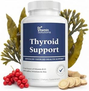 Thyroid Support Supplement for Women & Men with Iodine, Selenium, Zinc, Vitamin B-12, L-Tyrosine, Ashwagandha, Schisandra, Kelp & Bladderwrack – Energy, Metabolism & Hormone Support, 60 Capsules