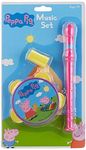 HTI & Games Peppa Pig Kids Musical Set with Tambouriner and Recorder for Children Boys & Girls Aged 3+