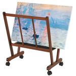 VISWIN Wooden Large Print Rack with Rolling Casters, Artist Display and Storage Rack, Perfect for Storage & Drying for Canvas, Artwork, Prints, Panels, Posters, Art Shows & Galleries