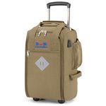 Boardingblue Under Seat 17” United Airlines Rolling Personal Item + Bonus Blanket (Leoarpard)