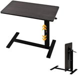 lumizone Foldable Overbed Table with Wheels Adjustable Height Bedside Desk 27.56"-36.61" Rolling Hospital Bed Table with Casters Medical Tray for Home Use Desk Over The Bed
