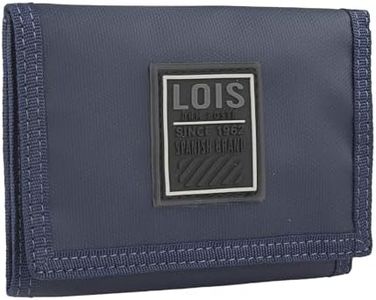 Lois - Carteras para Hombre Joven - Cartera Hombre Pequeña con Monedero - Cartera Chico Joven.Carteras Billeteras para Hombre - Cartera Tarjetero Hombre protección RFID, Marino
